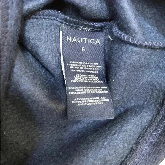 Nautica Girls’ 6Y Sequin Anchor Hooded Sweatshirt Dress - BRAND NEW!! - Picture 6 of 7